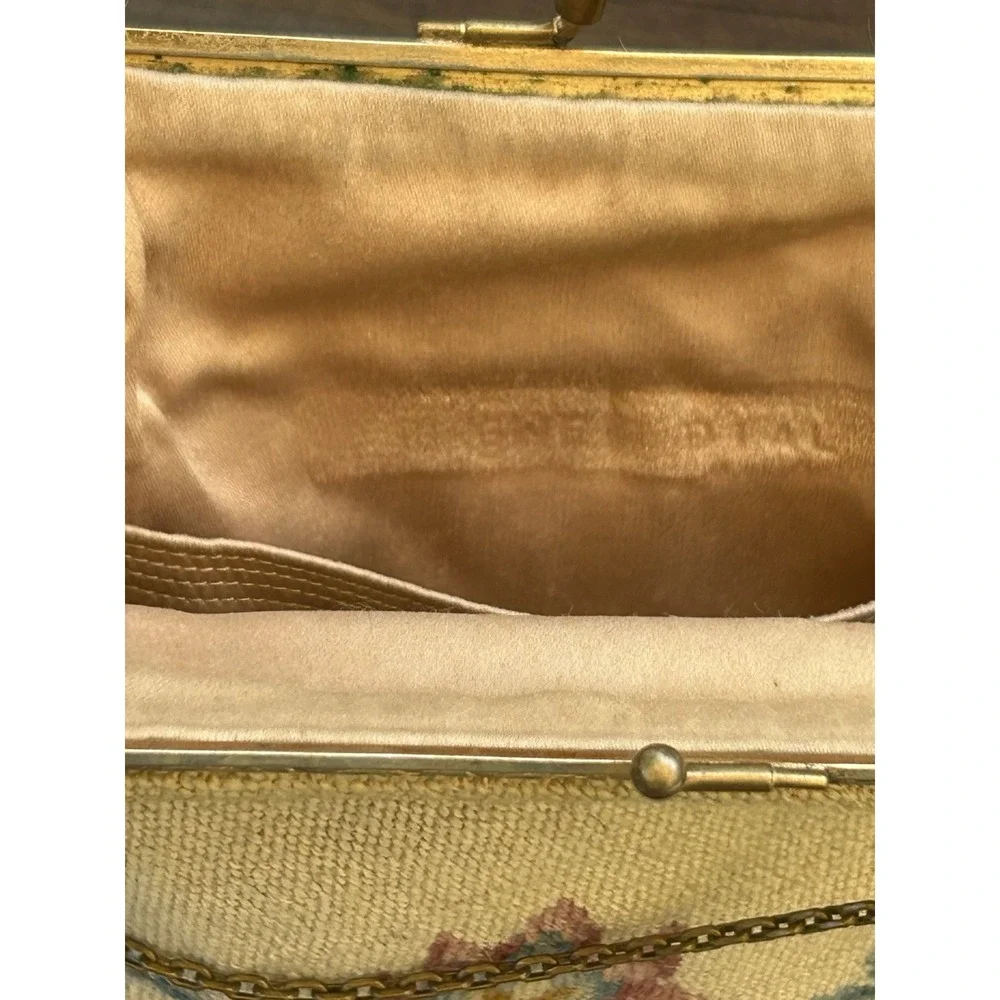 Vintage Anton Moritz NY Women's Purse Handbag Embroidered Needlepoint Tapestry